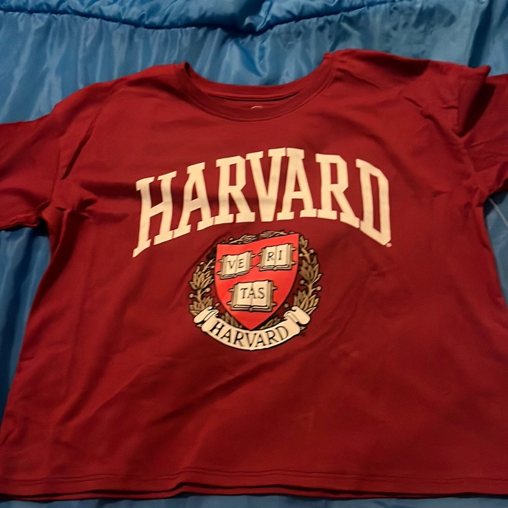 burgundy harvard shirt crop size XL 14-16 with tag never worn